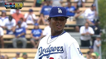 PHI@LAD: Dominguez notches his first career strikeout