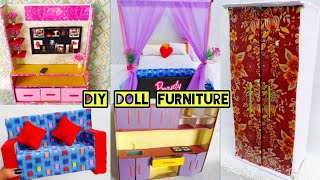 How To Make Barbie Doll Furniture With Cardboard | Diy Mini Crafts | D Creating