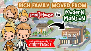 Rich Family of 4 Small to Modern Mansion Christmas Holiday NEW TOCA BOCA Ideas | Toca Life World