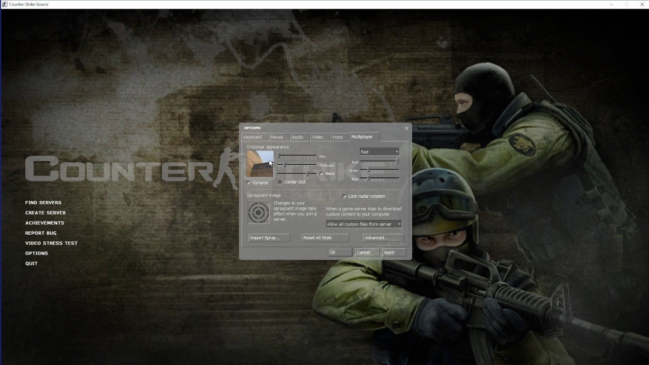 How To Change Crosshair Size In Counter Strike Source YouTube