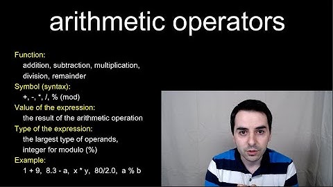 2.3 Language basics / Operators