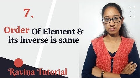 Order of element and it