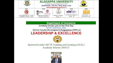 ATAL Academy Online FDP on "Leadership & Excellence" - Session 2 - Day 3 - 27.09.2020