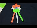 Republic day special paper badge//How to make tricolour paper badge