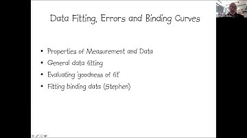 Curve Fitting and Analysis of Binding Data - Chris Johnson and Stephen McLaughlin