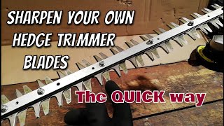 SHARPEN Hedge Trimmer Blades the EASY WAY