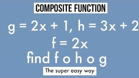 COMPOSITE FUNCTION f(g(x)) ENGINEERING MATHEMATICS: Step by step.