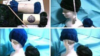 78 ダイソーさんの超極太糸で帽子を編みました。