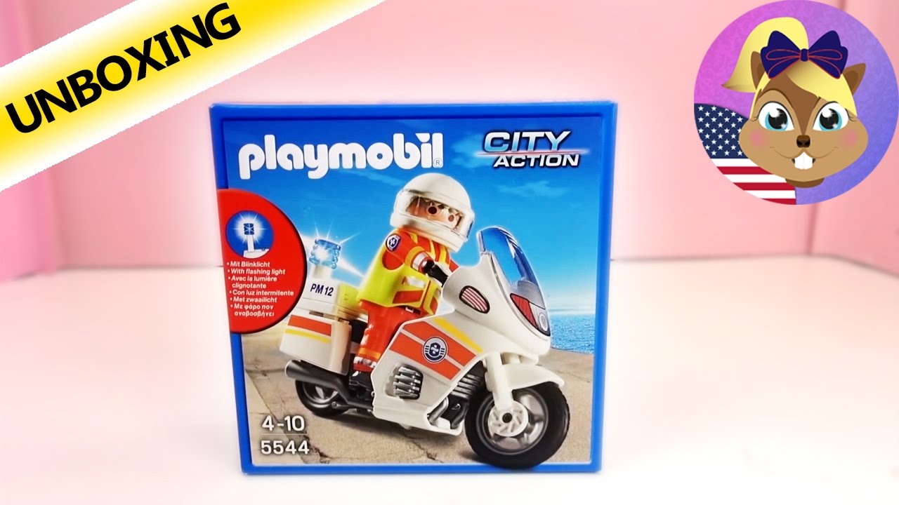  Playmobil Emergency Motorbike : Toys & Games