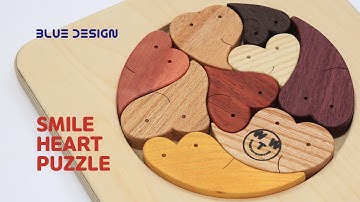 How to Make a Wood Smile Heart Puzzle Scroll saw Love puzzle
