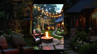 Ultimate Cozy Backyard Garden Transformation 🌿🔥 | Fire Pit, String Lights &amp; Relaxing