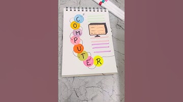 Easy front page design for COMPUTER project/assignments🖌️📚👩‍💻🎮🖥️🛜#frontpage #schoolproject
