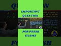 IMPORTANT QUESTION FOR PSSSB EXAMS II # #punjabexams #education