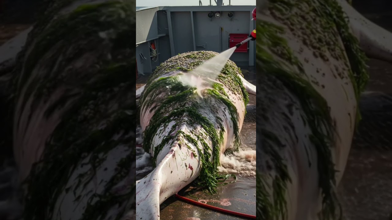 White whale rescue from coral