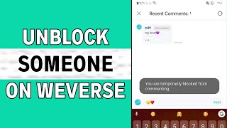 How to Unblock Someone on Weverse