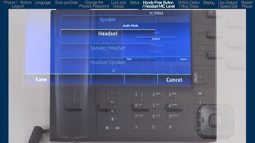 Mitel 6869i Phone: Audio Mode and Headset