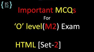HTML Important MCQs || 