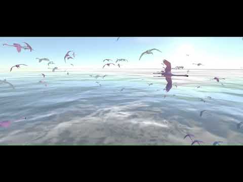 Boids Flocking Simulation and Volumetric Clouds with  Three.js & React