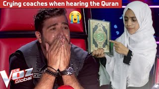 المدرب يغمى عليه من البكاء الشديد أثناء تلاوة القرآن الكريم ، La Voz Global
