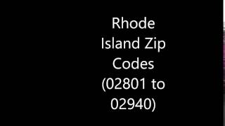 Rhode Island Zip Codes