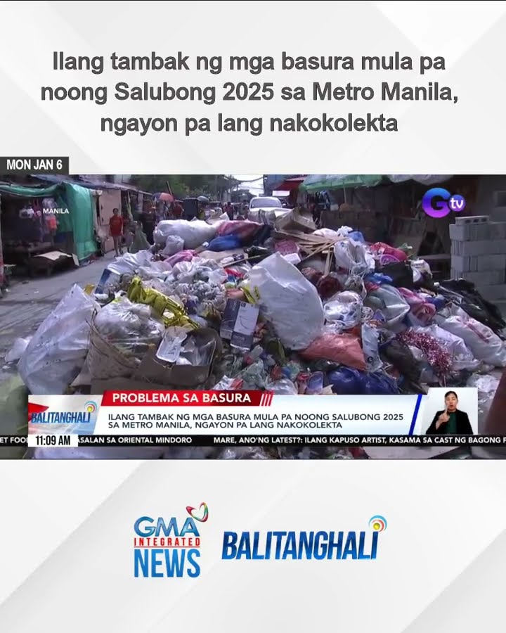 Ilang tambak ng mga basura mula pa noong Salubong 2025 sa Metro Manila... | Balitanghali