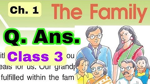 Question Answers / Class 3 / SST / Chapter 1 || DAV || The Family || History By SRB