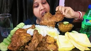 Full chicken leg piece | Eating Eating chicken asmr | Eating chicken and rice | Full chicken eating.