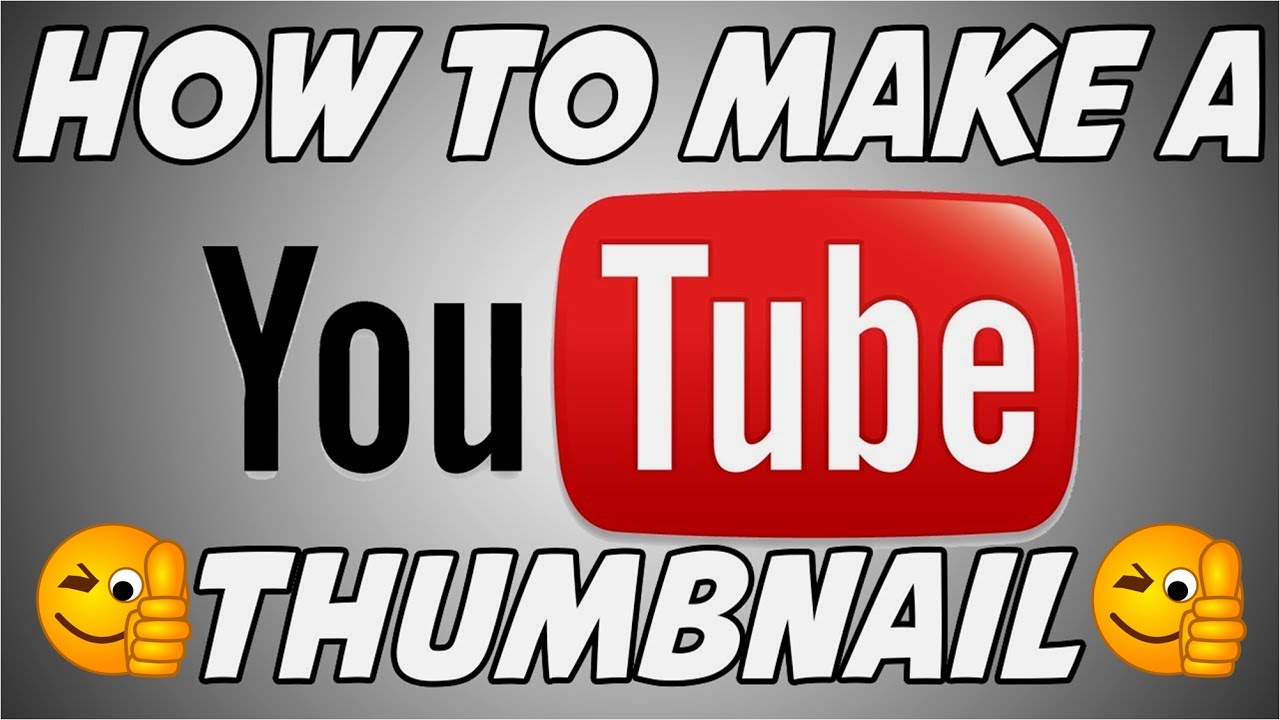 How to create thumbnail for youtube videos - YouTube