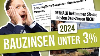 Baufinanzierung unter 3% möglich (2024)