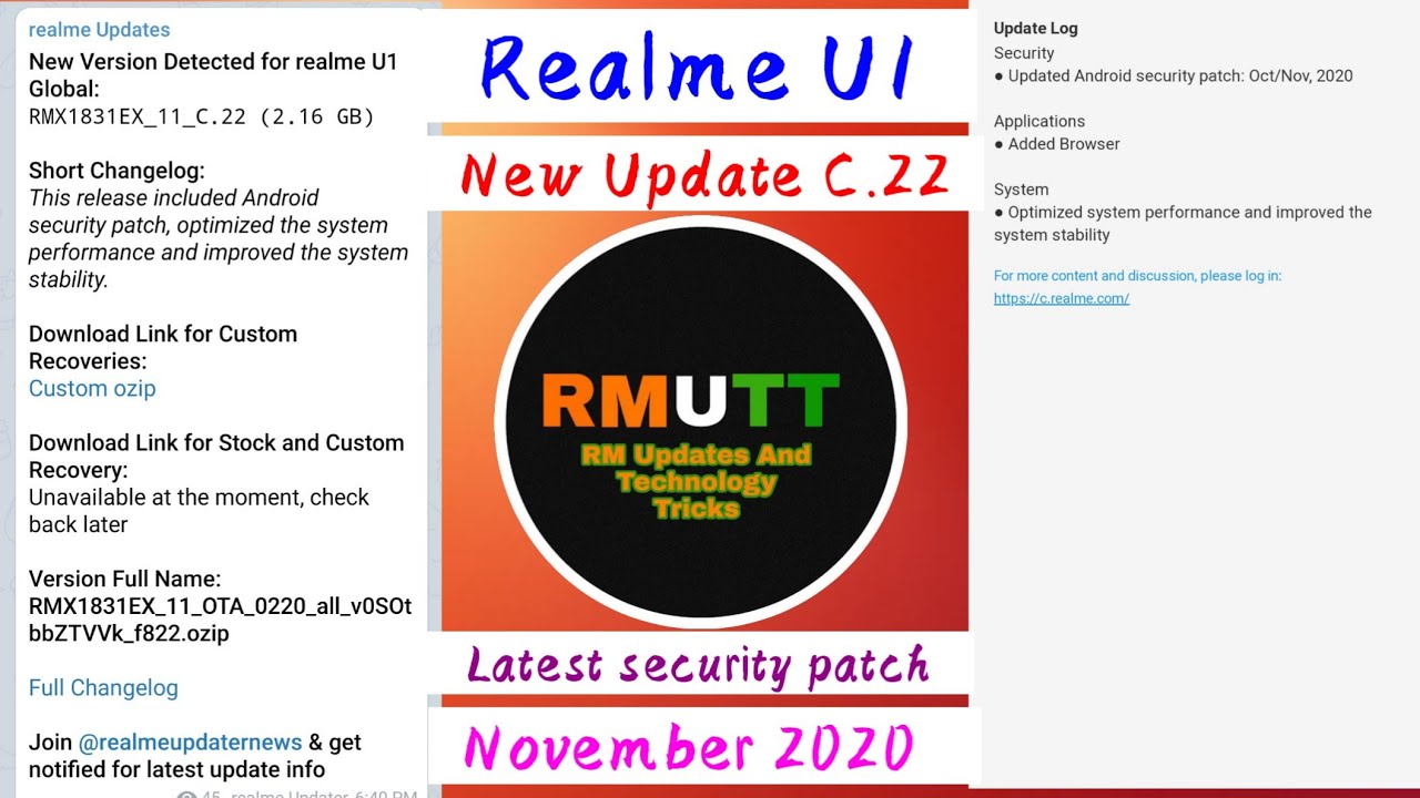 Realme U1 New Update 2020