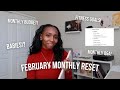 FEBRUARY MONTHLY RESET: Setting Goals, Monthly Budget + Q&amp;A