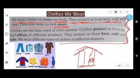 Class-Second EVS, Tutorial- clothes we wear Lecture 1