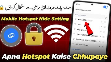 Mobile Hotspot Hide Kaise Kare | Apna Hotspot Chhupaye | Mobile Hotspot Hide Setting 