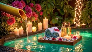 Soothing Spa Piano Music 🌿 Relaxing Meditation & Deep Sleep 😴, Bamboo Water & Nature Sounds