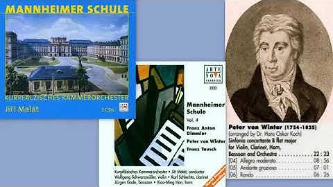 Thumbnail of Peter von Winter: Sinfonia concertante in B flat major for Violin, Clarinet, Basoon, and Horn