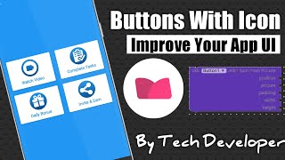 Buttons with icons in Kodular || Improve your app UI || Tech Developer