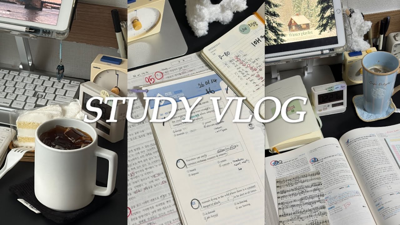 [공시생 vlog] 독서실 공부 | 티오 반토막? 내가 두 배로 열심히 하면 돼😎 | 공시생 휴일 |