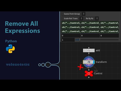 Remove All Expressions ( Houdini )