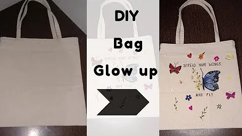 ✨ DIY Hand-Painted Tote Bag | Easy Aesthetic Butterfly Painting | Canvas Bag Makeover 