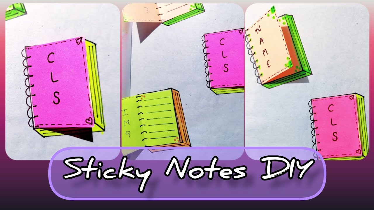 DIY Sticky Notes | Journal/Diary Decoration 📚🖍️🎨 - YouTube