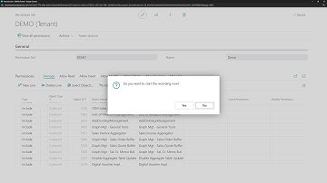 Business Central short video: Create permission set by recording your actions (Record Permissions)