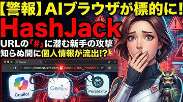 AIを使う皆様に注意！HashJackの恐怖：URLの「#」一文字で正規サイトがハッキングツールに変わる仕組み【Copilot, Gemini, Cometが標的】