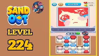 Sand out color puzzle level  224 solution and walkthrough 