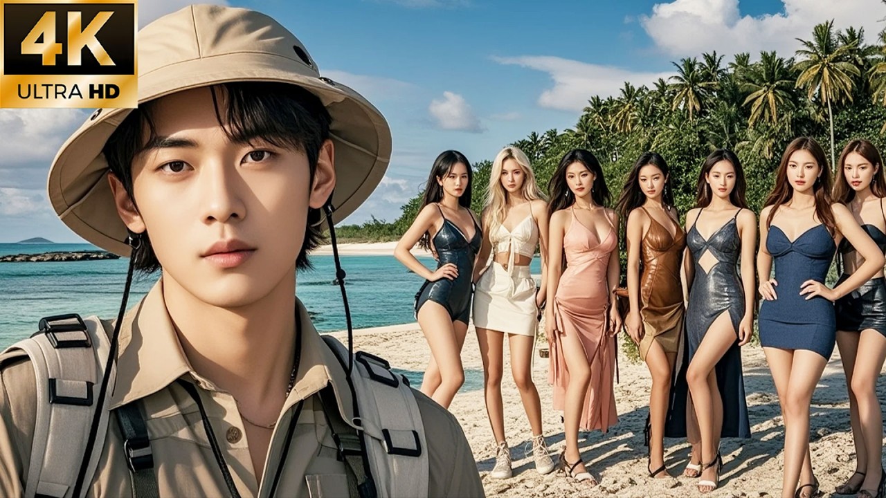 🤤Sobreviviendo en una isla desierta, ¡una belleza impresionante se enamoró de mí!