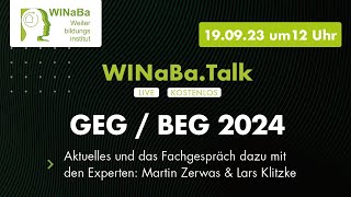 GEG / BEG 2024 - Aktuelles und Fachgespräch