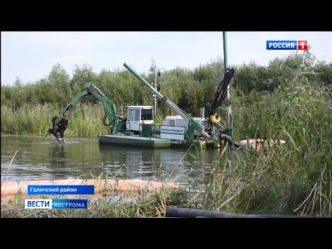 В Галиче началась очистка крупнейшего в Костромской области озера