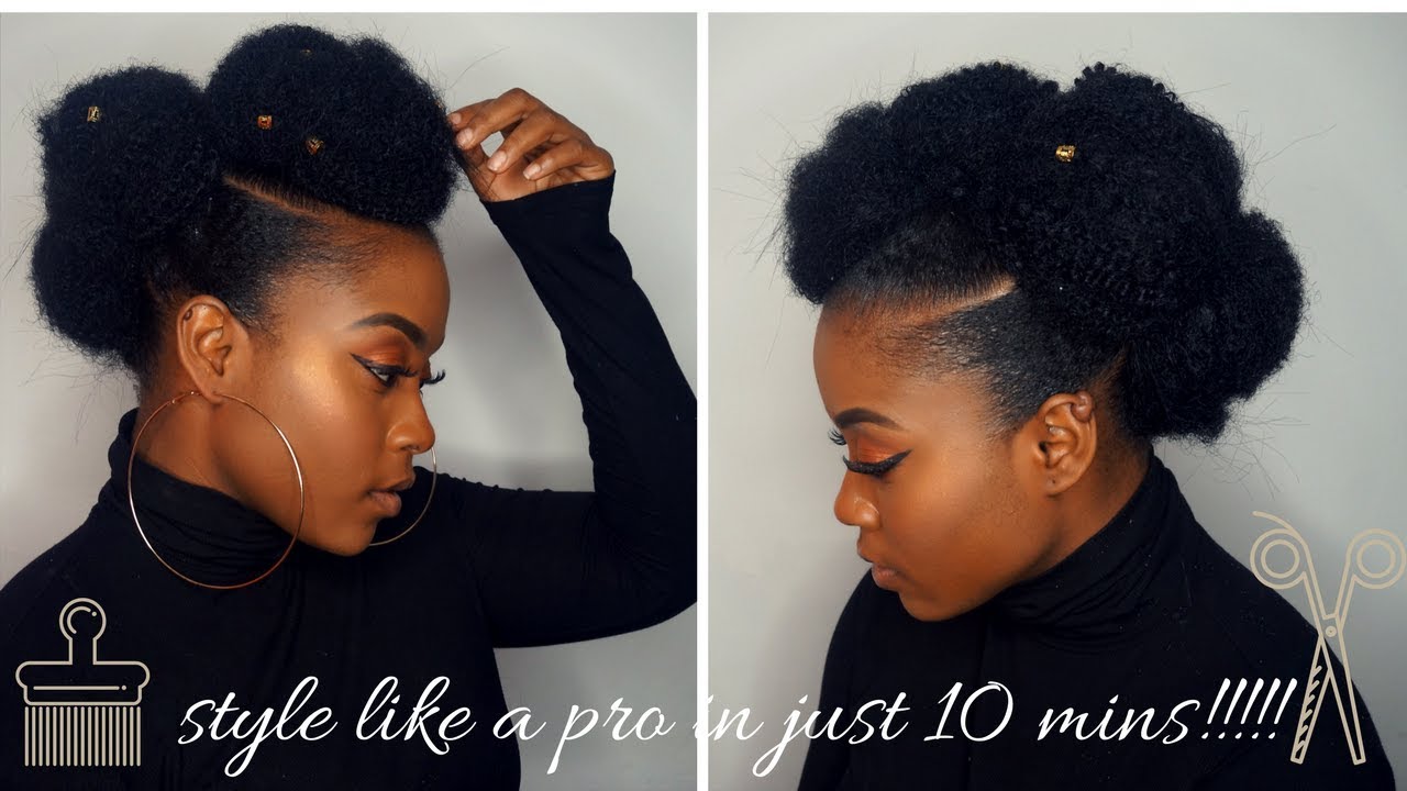 The Best Faux Hawk Updo Tutorial On Short Natural Hair