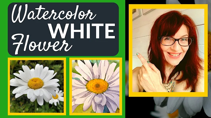 Watercolor White Flower - step by step tutorial!