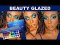 BEAUTY GLAZED COLOR FUSION Over The Rainbow PALETTE - Blue Eye Look & Swatches