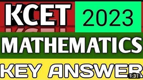 KCET 2023 Maths Answer key with Solutions | Code A 2 solutions